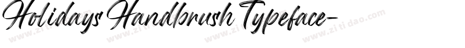 Holidays Handbrush Typeface字体转换